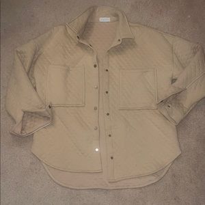 Juniper Blue Quilted Tan Jacket